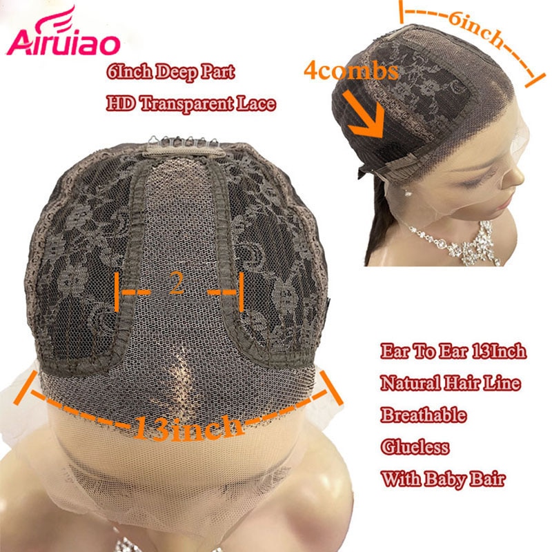Afro Kinky Curly Wigs Human Hair Brazilian Glueless HD Transparent Deep Lace Front Wig For Black Women PrePlucked Full 250% Remy