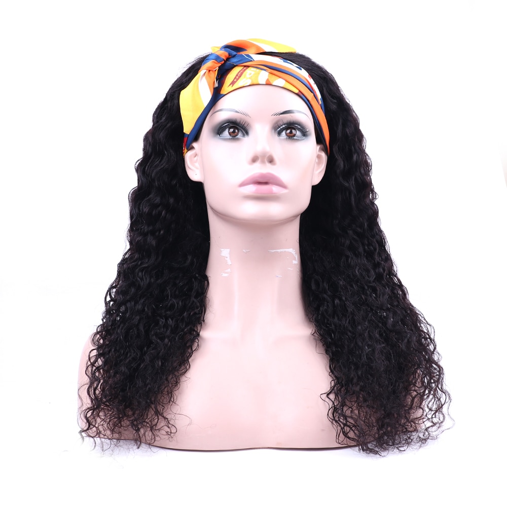 Deep Wave Headband Wig for Women